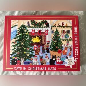 Cats in Christmas Hats 1000-Piece Jigsaw Puzzle NEW